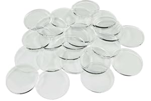 LITKO Clear Circular Miniature Bases | 1.5mm Thick | Round Figure Stands for Wargaming Boardgaming and Collectible Figures (2