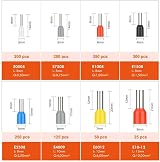 flintronic 1500Pcs Wire Ferrules Kit Electrical Connectors Insulated Terminals view 3