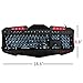 FARSIC Adjustable LED Backlight Wired Mechanical Gaming Keyboard, Full Keys Anti-Ghosting - Black