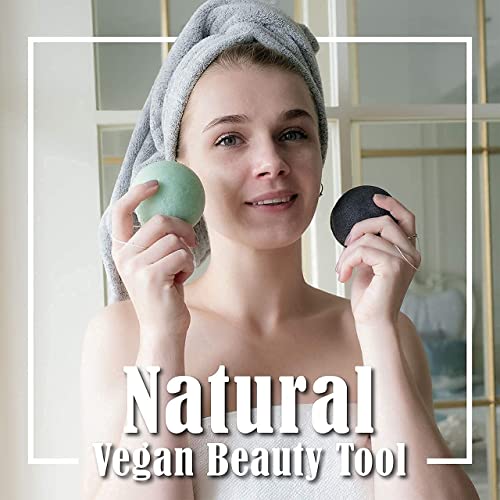 myHomeBody Natural Konjac Facial Sponges for Gentle Face Cleansing