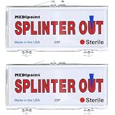 Splinter Out Splinter Remover 20 Count (Pack of 2) | Fast, Painless Splinter Removal | Essential First Aid for Home, Work, Travel &amp; Camping | Ideal for Hiking, Woodworking, Gardening &amp; Outdoors