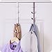 Sadiyamo 5 Layers Over The Door Hook Organizer Rack Hanger Backpack Handbag Door Hook, Pack of 2 (White)