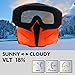 PP PICADOR Motorcycle Goggles Removable Face Mask, Detachable Motocross Windproof Waterproof Dustproof UV Protective Sports Goggles for Dirt Bike, Road Racing, Adult,Youth(Orange)