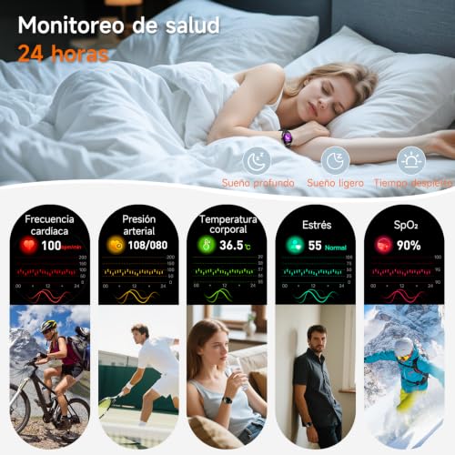 2026 ECG Men's Smart Watch with HRV/BMI/Blood Pressure, 1.43 Inch AMOLED Smartwatch with 24H Blood Pressure Heart Rate Monitor SpO2 Body Temperature Sleep Monitor Activity Bracelet, Android iOS