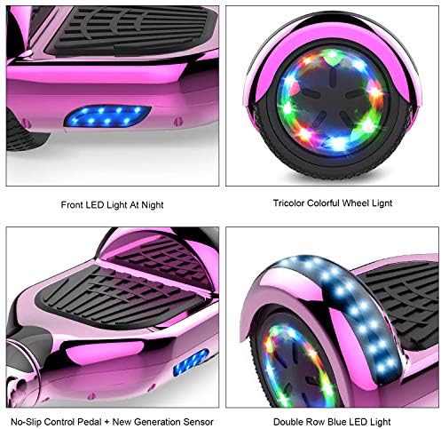 MARKBOARD Hoverboard, Bluetooth 6.5 Pouces Self Balancing Scooter Overboard Enfant Gyropode Hoverboard Tout terrains avec Roues Flash LED E-Scooter Auto-équilibrage,Cadeau pour Les Enfants