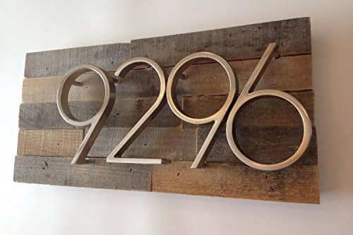 Reclaimed Wood Address Plaque Rustic