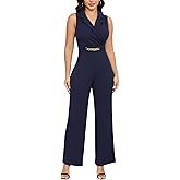 DeftSharp Women's Sexy Cocktail Party Clubwear Casual Working Rompers Long Dressy Jumpsuit