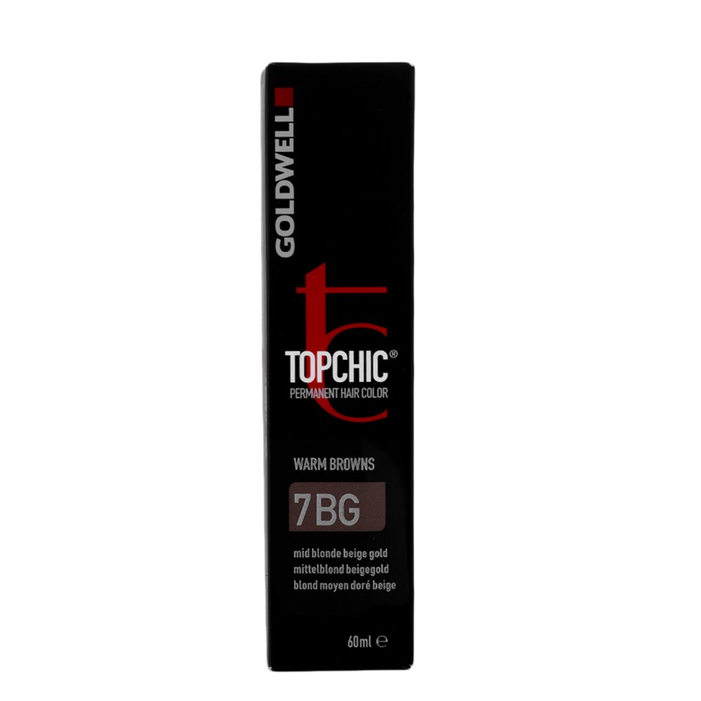 Goldwell Topchic TB Permanent Hair Colour, 7Bg Medium Blonde Beige Gold, 60 ml