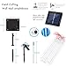 Outdoor Solar String Lights, 8 Tubes 288 LED Solar Powered Meteor Shower Rain Light, Falling Raindrop Christmas Lights, Waterproof Cascading Lights for Halloween Party Wedding Xmas Tree Decor (Blue)…