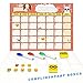 Lovellio Vintage Design Magnetic Dry Erase Calendar Whiteboard Planner, 16in x12in, Brown