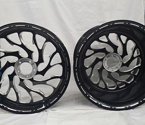 Yahama R1 2004-2008 360mm Black Contrast Cut Hellian Wheels