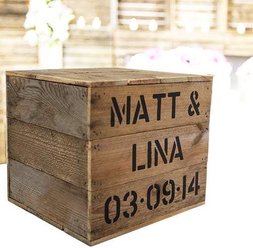 Vintage Apple Crates Handmade Wedding Gift Card Post Box - Personalised Wooden Crate Mail Box