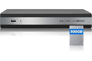 Douevo Security Camera System, 4 Channel 6 in 1 DVR for Security Camera/AHD/TVI/CVI/CVBS/IP Surveillance, with 500GB Hard Drive, Max to 14TB