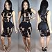 Start 2016 Women Sexy Sleeveless Bandage Transparent Club Party Cocktail Mini Dress (US=4, Black)