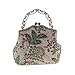 Covelin Women's Vintage Clutch Handbag Flower Beaded Evening Tote Bag Hot Green