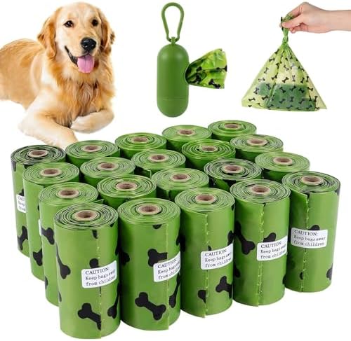 SKY-TOUCH 20Rolls-300pcs Dog Poop Bags Pet Dog Supplies for Dogs