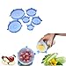 Silicone Stretch Lids Wuudi 6 Pack of Various Sizes BPA Free FDA Approved Food Covers for Cups, Pots, Can,bowls,Dishes,Jars