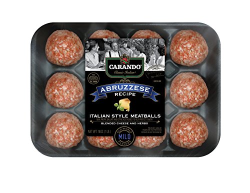 Carando, Fresh Italian Style Uncooked Abruzzese Meatballs, Blended Cheese and Herbs, 16 oz (Frozen)