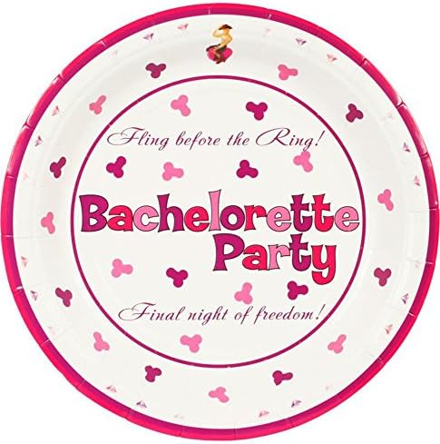 Bachelorette Party Dessert Plates 7" Inch (10 Pack)