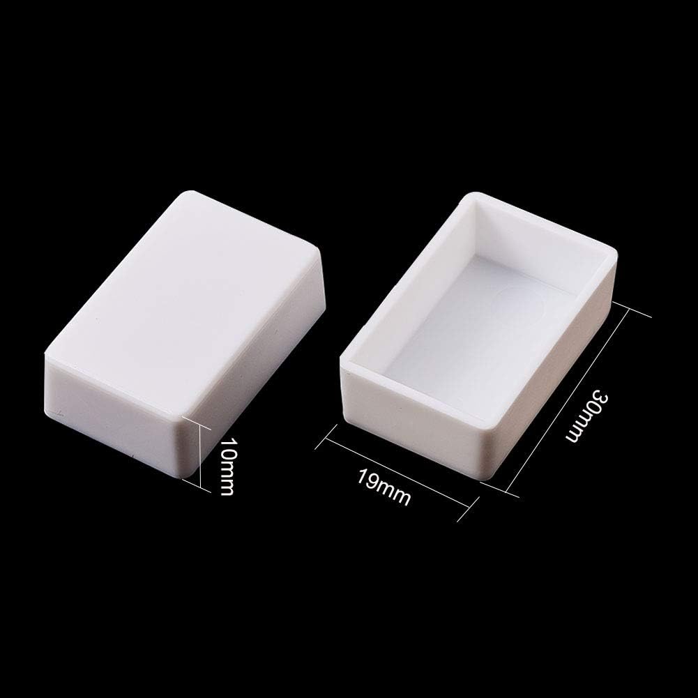 WANDIC Paint Pans, 100 PCS White Full Empty Pans for DIY Watercolor Oils 3.2 ml Capacity, Modern Style, Metal & Plastic, 3x1.9x1 cm - Image 3