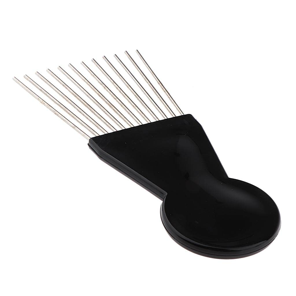 zalati Afro Comb Metal Pick Wig Comb for Curly Long Hair Styling Hairdressing Detangle Braid — image 1