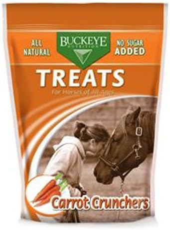 Buckeye 4 lb Nutrition Horse Treats. Tasty, All Natural, and No Sugar Added. Three Flavors to Choose from! (Carrot)