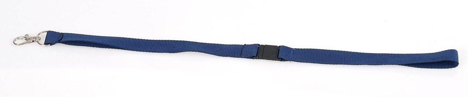 Europel Textile Lanyard, 20mm, with Neck Strap and Metal Clip for ID Badge Holder 10 Pack, Blue, 121277 - Image 4