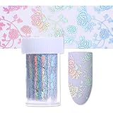 BORN PRETTY Holo Starry Nail Foil Snowflake Star Rose Lace Flower Manicure Nail Art Transfer Sticker #7