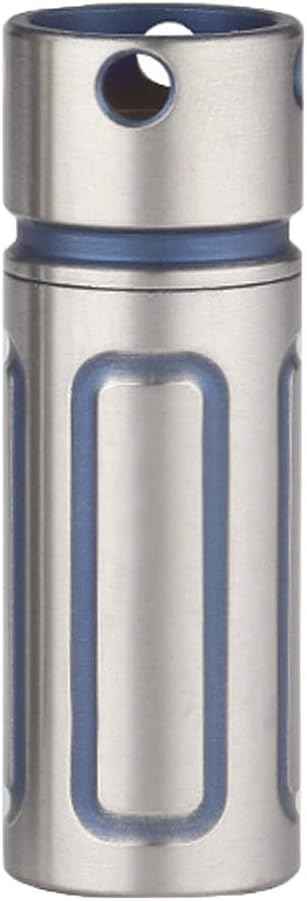 lahomia Titanium Waterproof Sealed Bottle Capsule Toothpick Dry Box Tank for Hiking - Silver, M : Sports & Outdoors