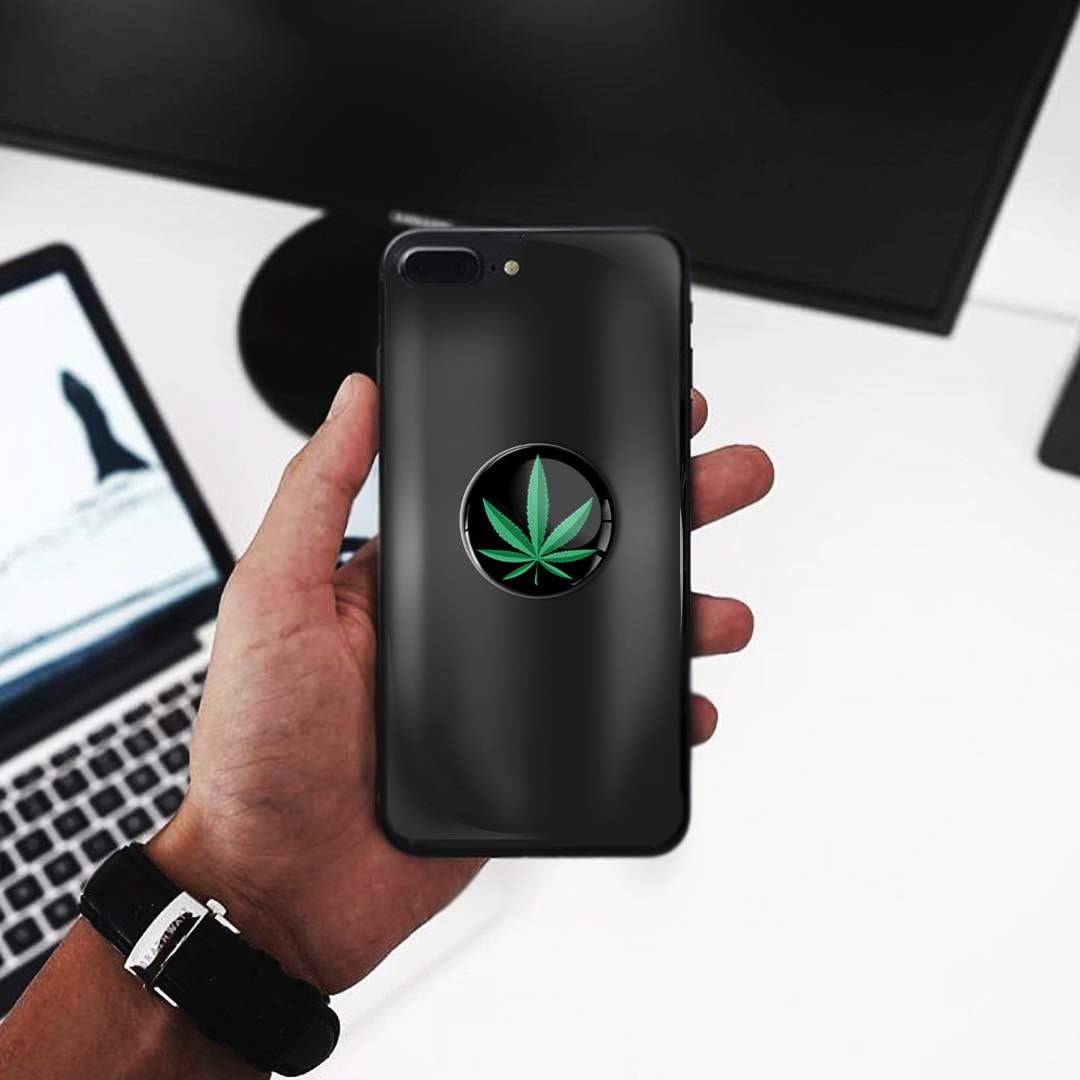 SkinoEu® 2 x 3D Gel Silicone Stickers Decals Marijuana Leaf Cannabis Weed Logo Emblem Badge Car Auto Moto Motorcycle Windows Door PC Tablet Laptop Accessories Tuning Gift JDM KS 6 - Image 5