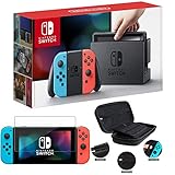 Nintendo Switch with Neon Blue and Neon Red Joy-Con