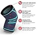 Knee Compression Sleeve for Knee Pain - Men Women Sports Knee Support Brace for Running, Hiking, Weightlifting, Workout (Large, Royal Blue - Black)