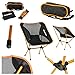 Compact Foldable Beach Backpacking Chair Potable Stool Made of Ultra Lightweight Aluminium Alloy Super Comfort Perfect for Sport Outdoor Events Camping Fishing Picnic by Wealers (Orange)