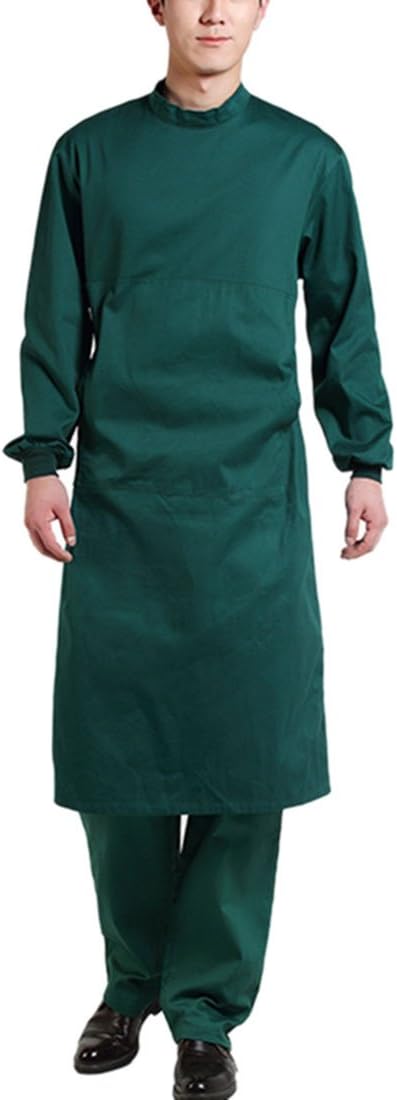 Liuzhou Scrub Gown Long Sleeve Novelty Master Surgeon Adult Uniform Wear-resistant Surgical Gown Green(Men) L