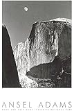The Poster CorpMoon and Half Dome (Embossed) - Poster by Ansel Adams (24 x 36)