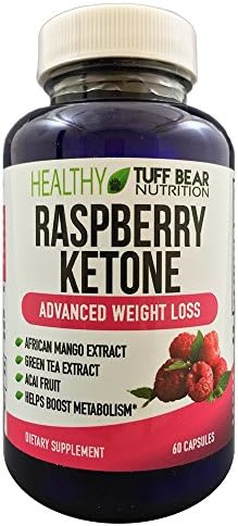Raspberry Ketone Supplements, 1200mg, 60 Capsules - BEST Raspberry Ketone Capsules for Weight Loss with African Mango Extract, Green Tea Extract and Acai Fruit by TUFF BEAR