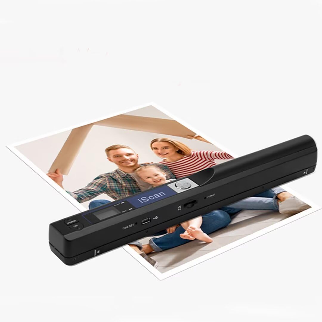 Without SD Card,Portable Handheld Color Photo Scanner for A4 Documents,Business Card,Books, Receipt,Pictures up to 900 DPI, Uploads Images to Computer Via USB Cable, Needn't Driver,JPG/PDF
