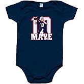 Drake Maye 10 New England Baby 1 Piece Short Sleeve