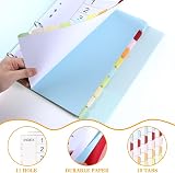 Thboxes A4 File Dividers 5 Pack 10 Part Multi Hole Punched Tabbed view 4