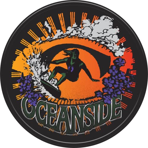 Hang Ten Oceanside Round Metal Sign