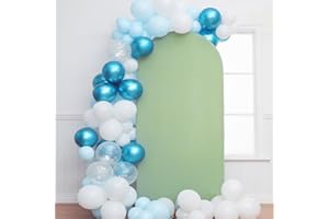 JKDMJF 6FT Sage Green Arch Backdrop Cover Spandex Fitted Arch Backdrop Stand Cover for Wedding Reception Birthday Party Baby Shower Arch Backdrop Decor