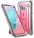 Poetic Galaxy S10e Rugged Case with Kickstand, Heavy Duty Military Grade Full Body Cover, with Built-in-Screen Protector, Revolution Series, for Samsung Galaxy S10e 5.8 Inch (2019), Pink