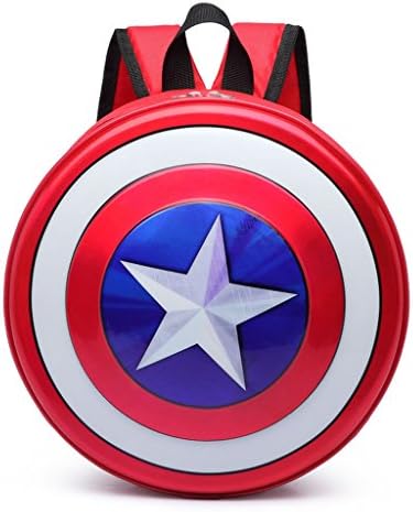 SWHRIOPD Kids Toddler Round Backpack Captain America Playful Preschool Lunch Boxes Carry School Backpack