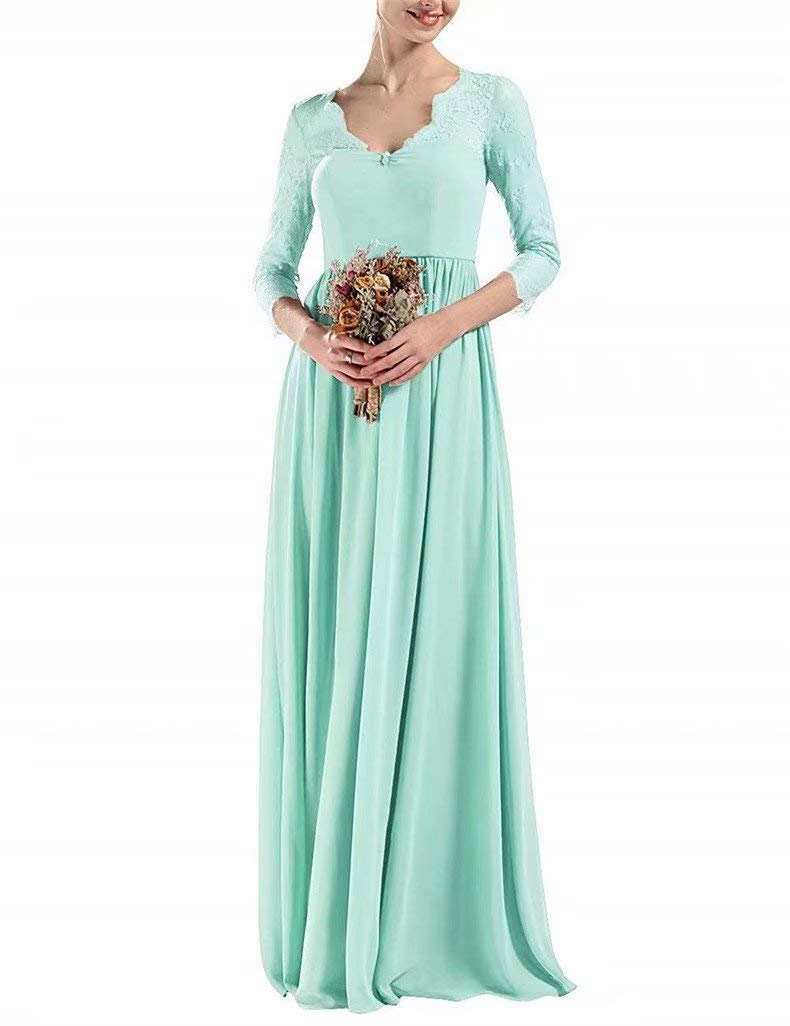 long sleeve mint green dress