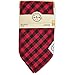 Bond & Co. Buffalo Checkered Dog Bandana, For Neck Sizes 18-21, Large/Extra Large, Large/X-Large