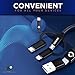 SOSLPAI 5-in-1 Universal USB Charging Cable | Fast Sync & Charge Cables | Compatible with iPhone & Android | Lightning, USB, Micro USB, Type C (3ft)