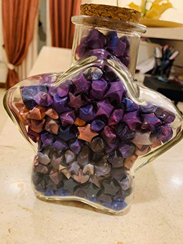 544 Sheets Origami Stars Paper with 2 Plastic Storage Box, 32 Different Designs of Beautiful Starry Sky for DIY Paper Crafts Kids Folding Origami Lucky Star Paper Strips - Thumbnail 4