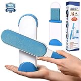 Pet Hair Remover Brush-Lint Brush, Gowell Remover-Dog & Cat Hair Remover with Self-Cleaning Base - Efficient Double Sided Animal Hair Removal Tool - Perfect for Clothing, Furniture, Couch, Carpet
