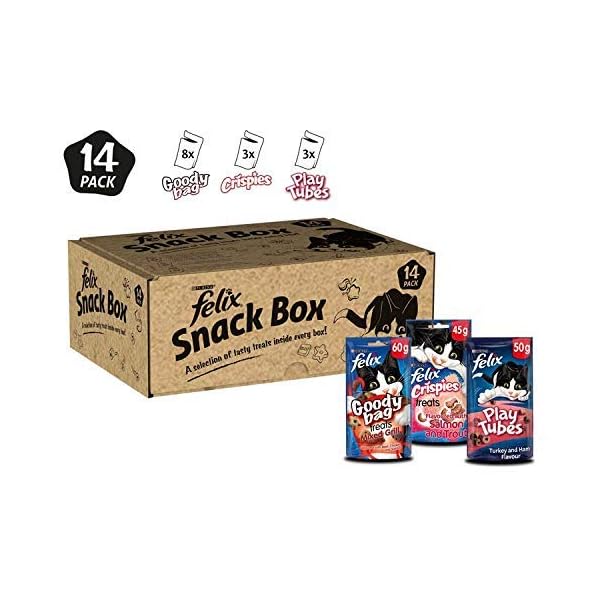 Felix-Snack-Box-Cat-Treat-765g-Pack-of-14 Felix Snack Box Adult Cat Treats 14 x 765g Packs