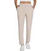 baleaf Womens Business Casual Pants Stretch Travel Pants On Airport with Zipper Pockets Dressy Slacks Golf Work Pull on